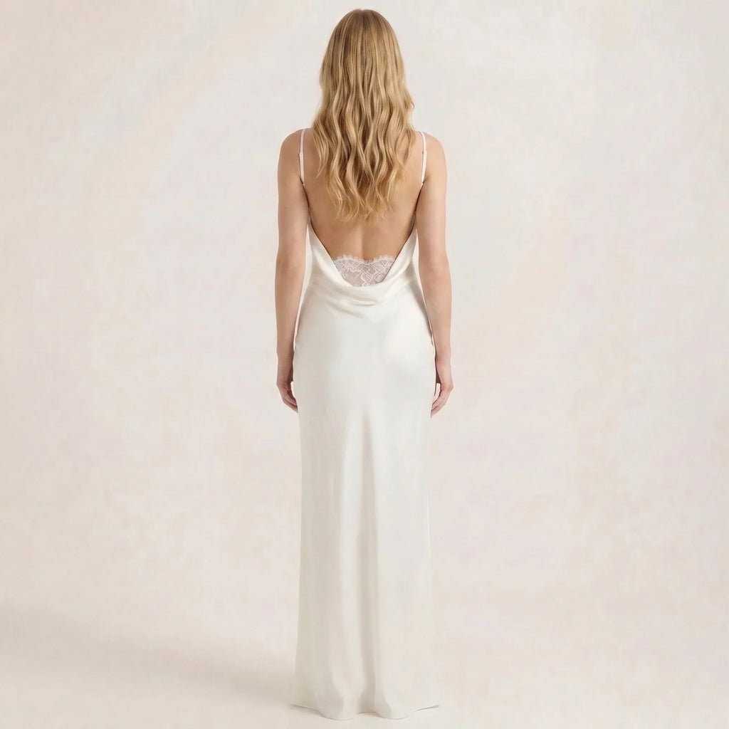Women's Sleeveless Backless Maxi Dress with Ruched Details