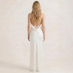 Women's Sleeveless Backless Maxi Dress with Ruched Details