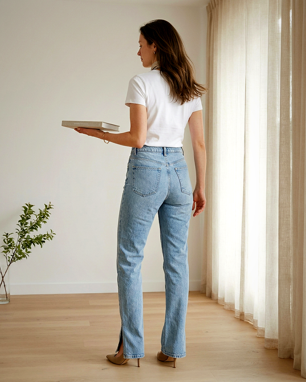 Romy Jeans - Straight-Leg High-Waist Zip Denim