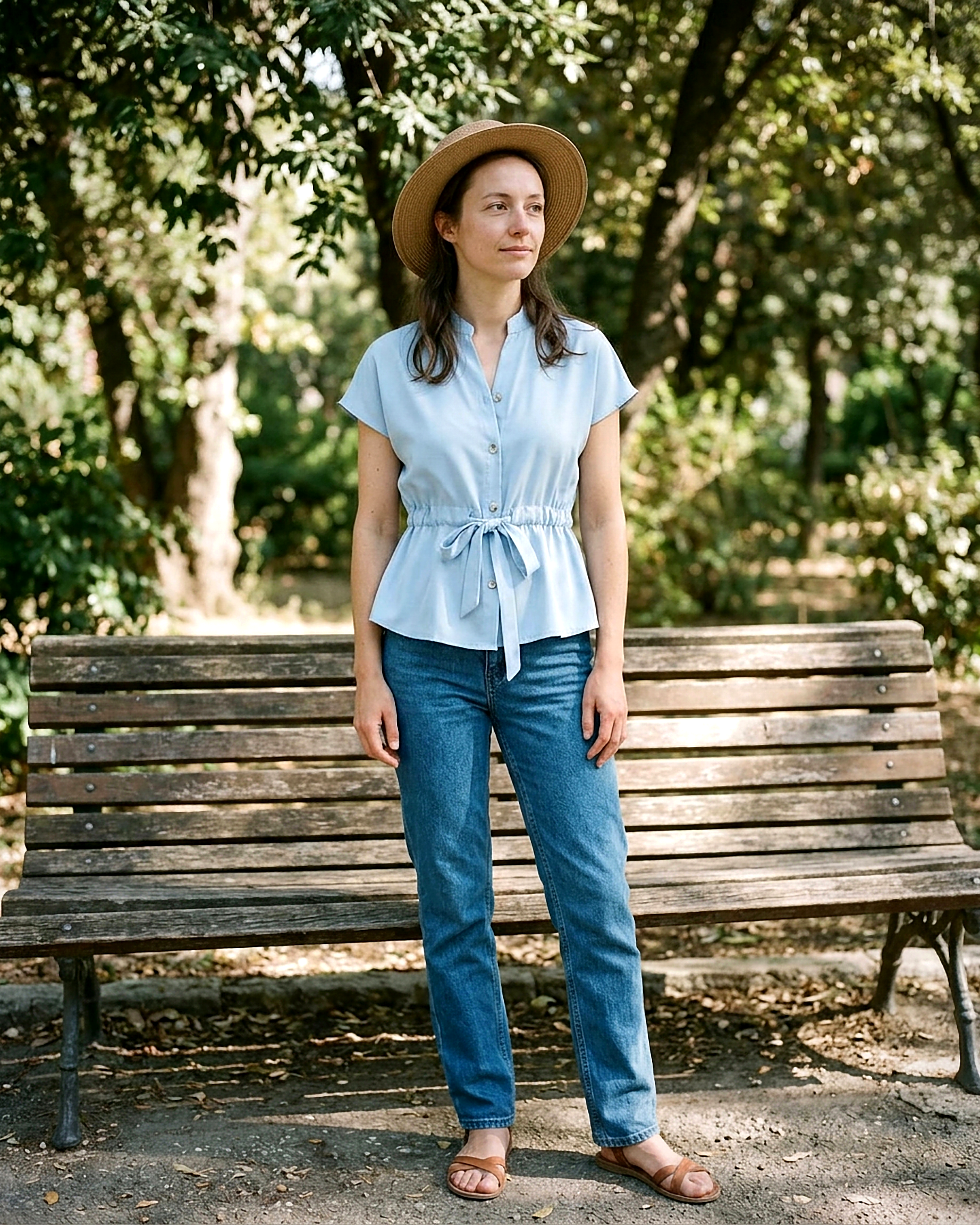 Tabitha Blouse - Relaxed Stand-Collar
