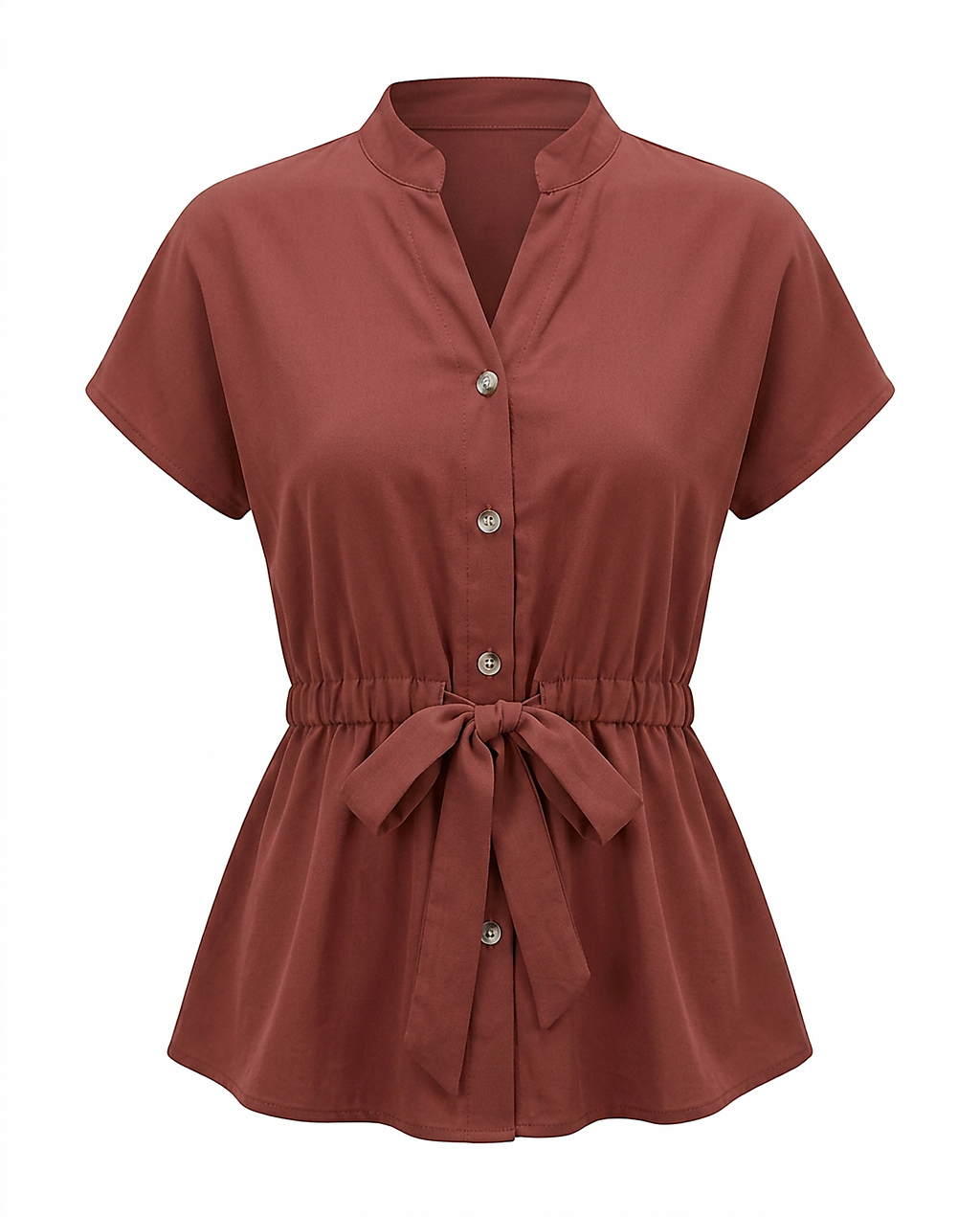Tabitha Blouse - Relaxed Stand-Collar