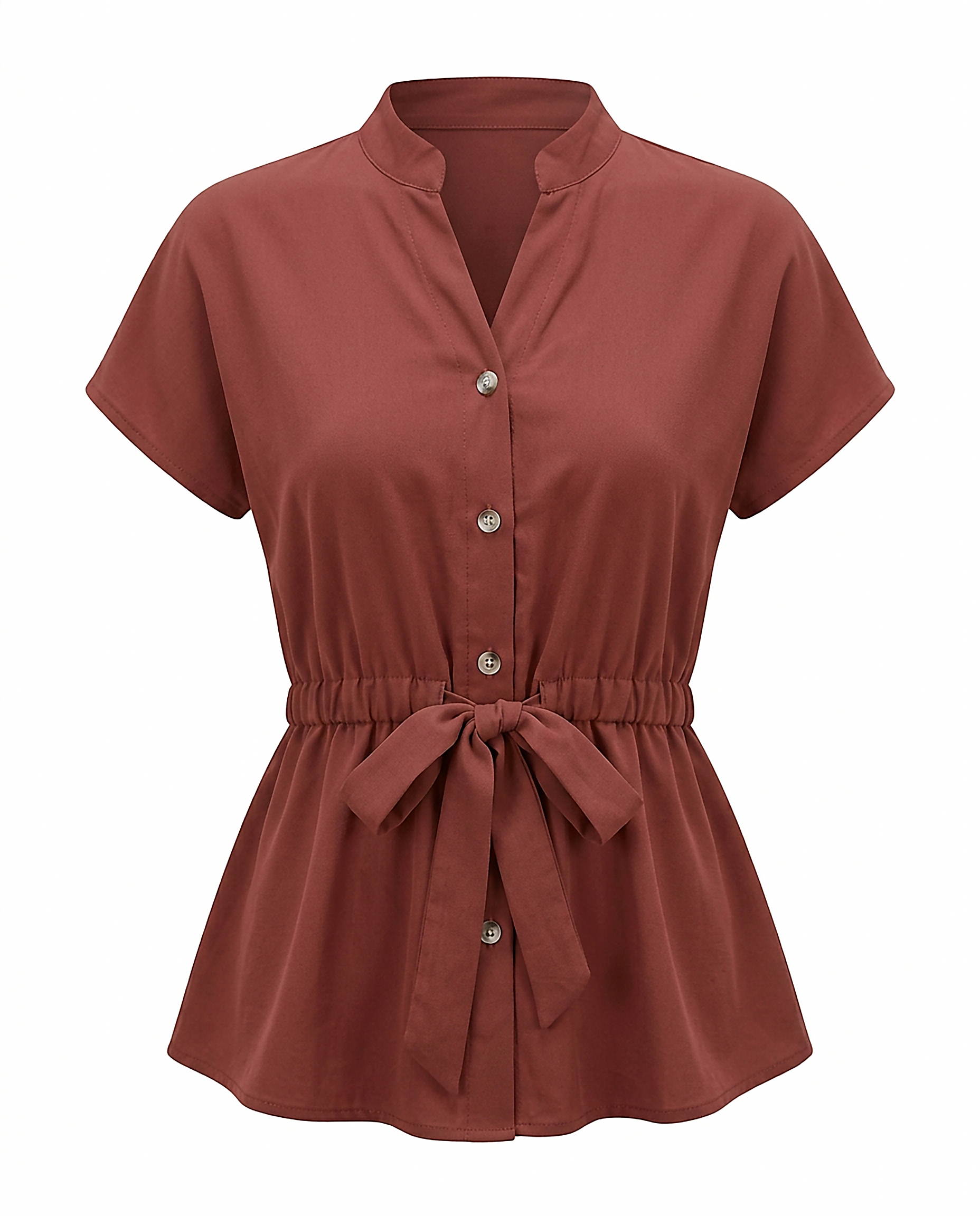 Tabitha Blouse - Relaxed Stand-Collar