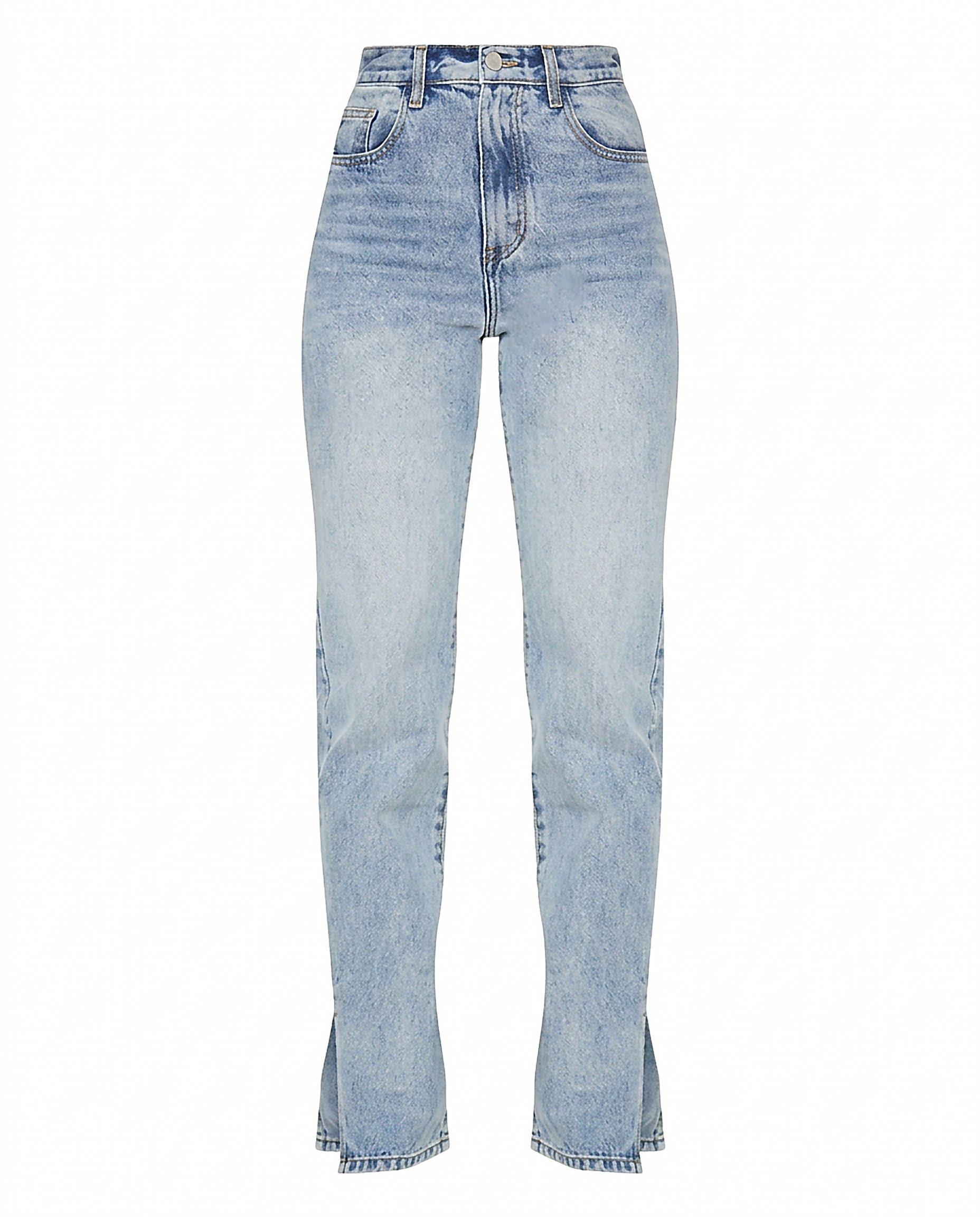 Romy Jeans - Straight-Leg High-Waist Zip Denim