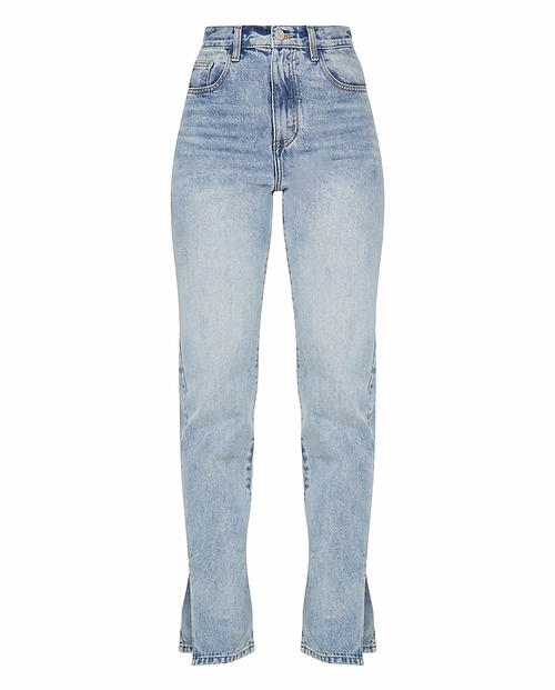 Romy Jeans - Straight-Leg High-Waist Zip Denim