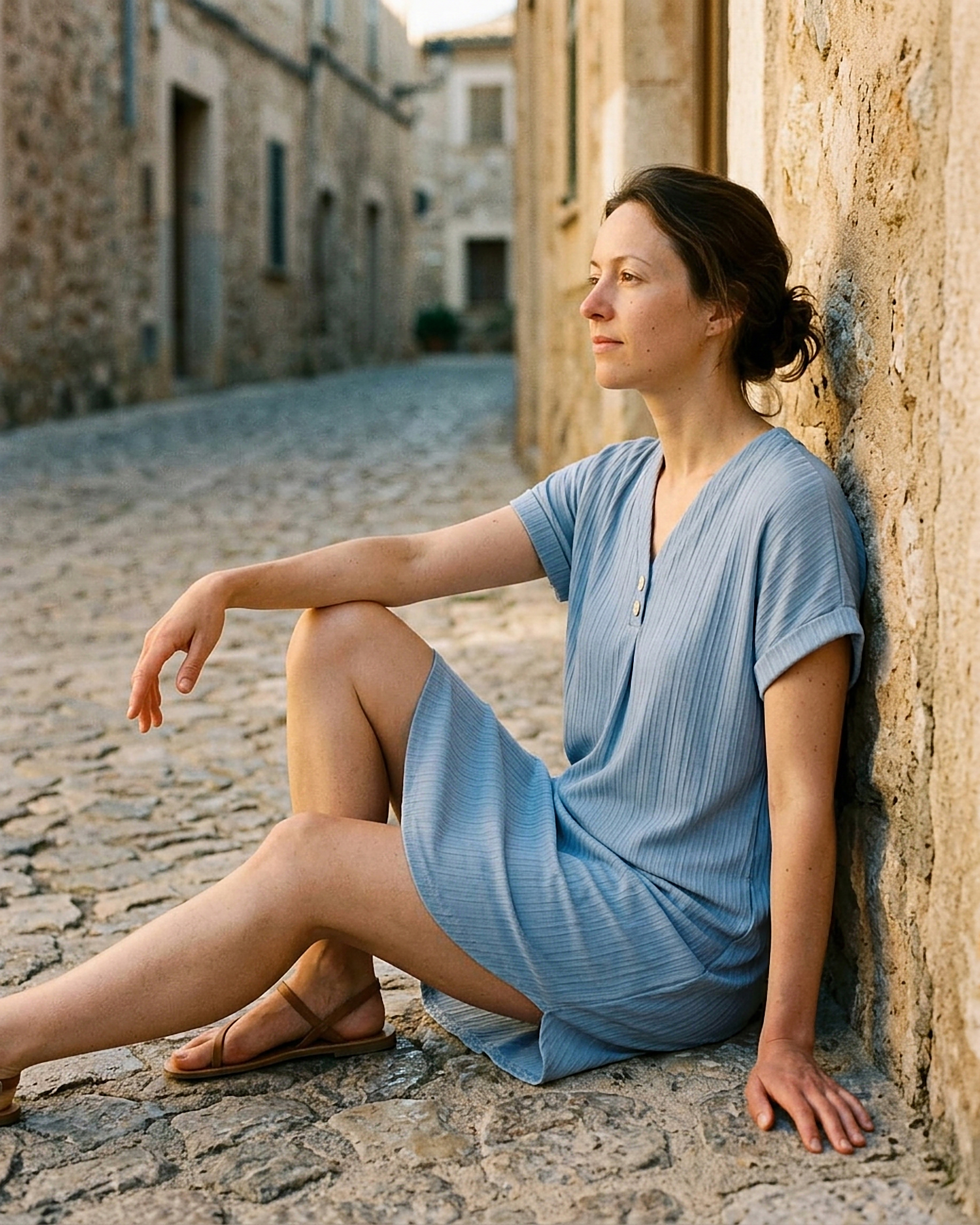 Sigrid Dress - Relaxed — Light Blue