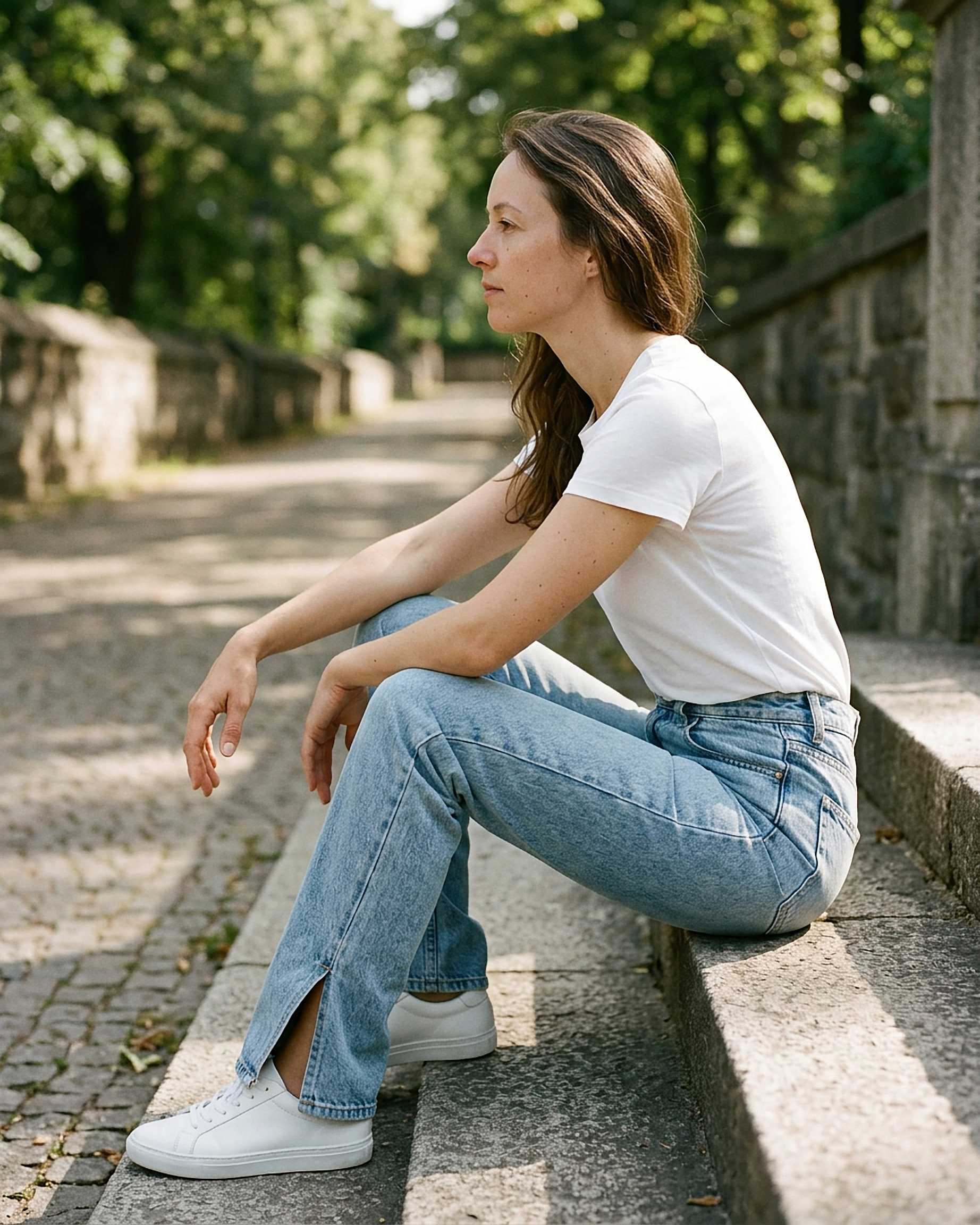 Romy Jeans - Straight-Leg High-Waist Zip Denim