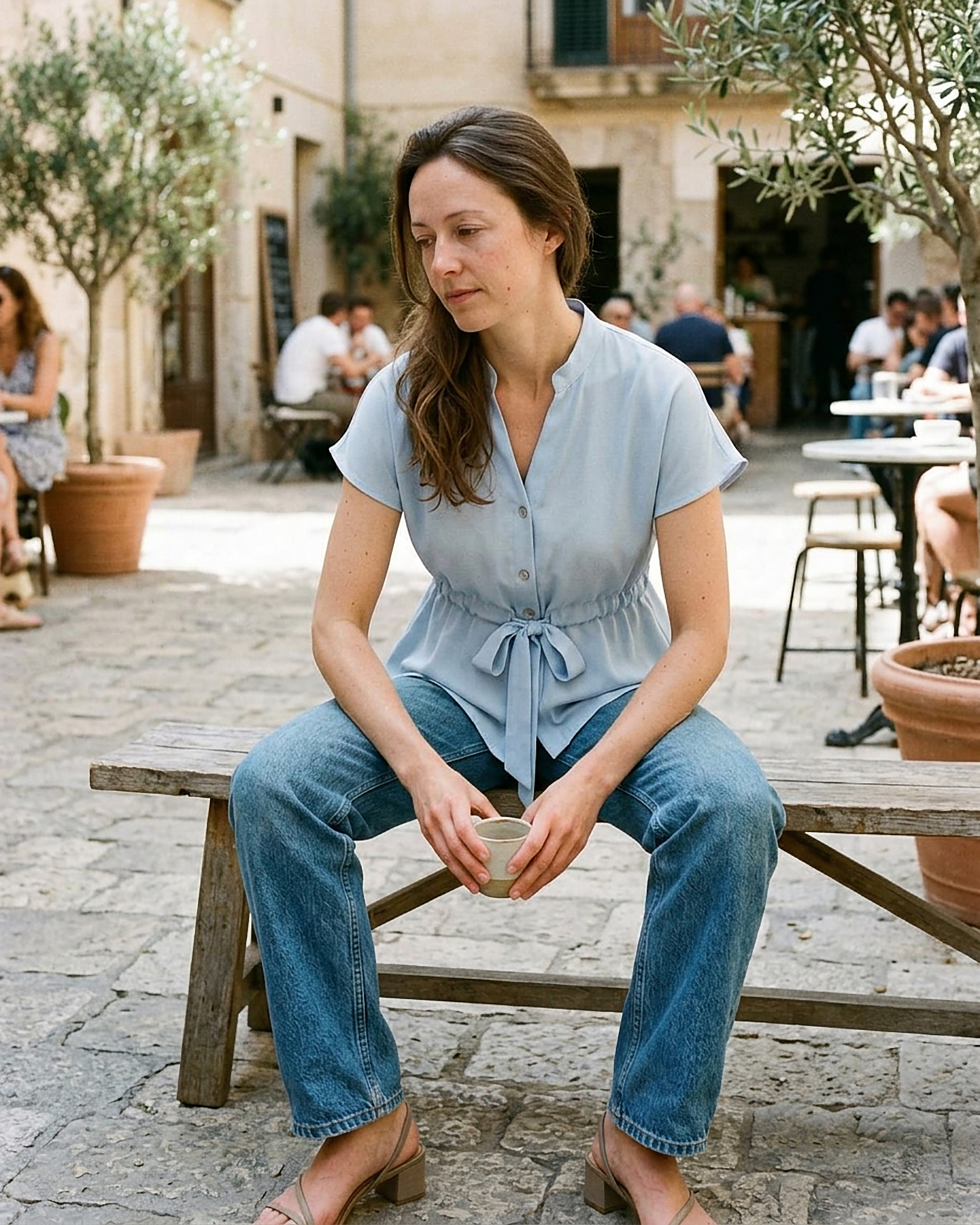 Tabitha Blouse - Relaxed Stand-Collar
